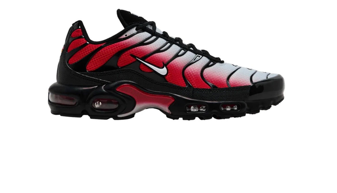 NIKE TN AIR MAX PLUS - PLATINE PUR/ROUGE UNIVERSITÉ