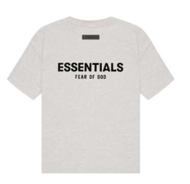 T-Shirt Essentials Fear of God Gris Clair - dos