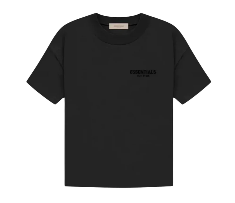 T-Shirt Essentials Fear of God Noir - face