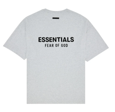 T-Shirt Essentials Fear of God Gris - dos