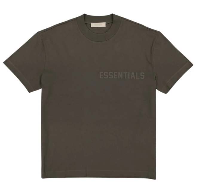 T-Shirt Essentials Fear of God Kaki Foncé